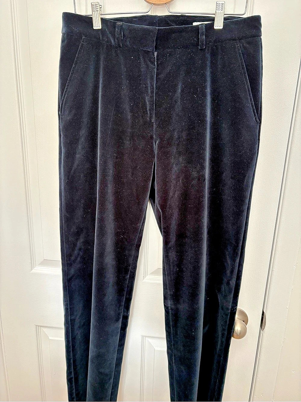 Officine Generale dark blue velvet pants